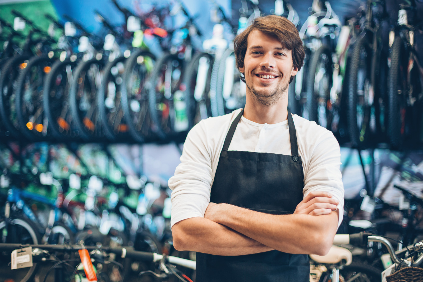 Happy small business owner